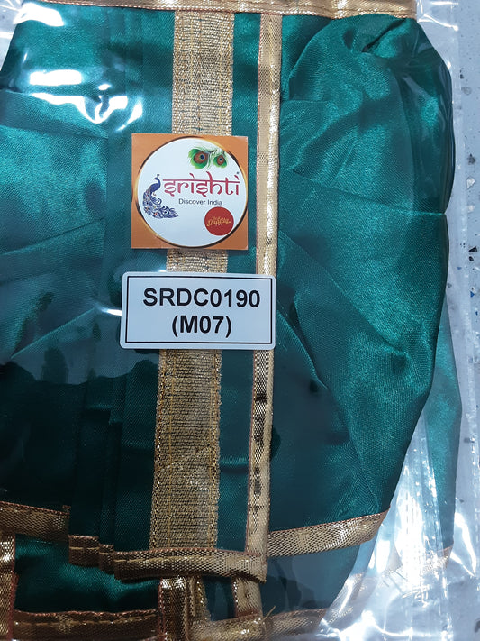 Ganesha Green Dhoti with Angavastram-7.5 Inches