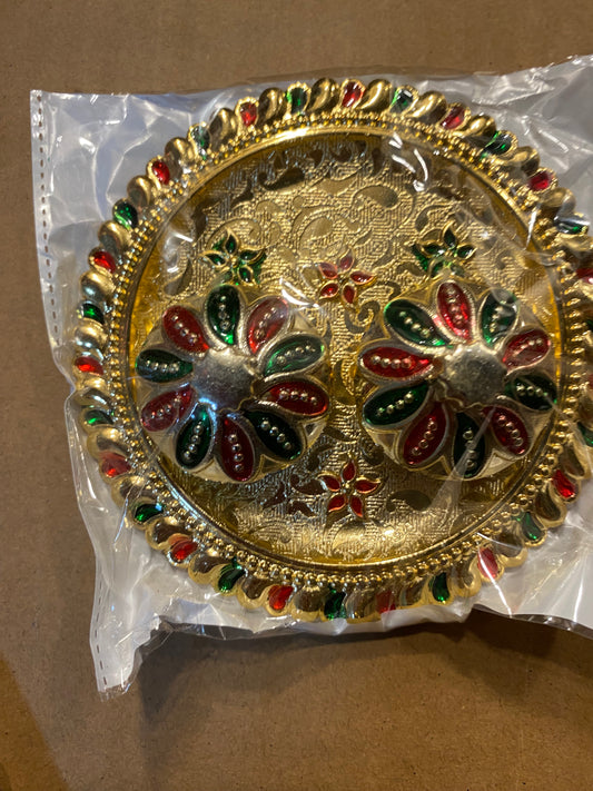 Haldi Kumkum Container Round Model-M01-4 Inches