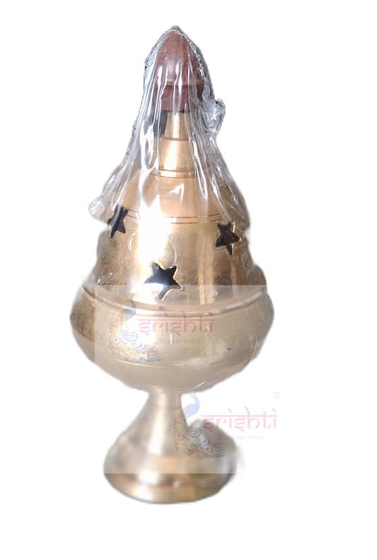 Brass Akhand Diya with lid-BD5