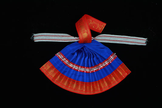 Varalakshmi Amman Goddess Dress(Dark Blue)-6.5 Inches