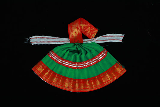 Varalakshmi Amman Goddess Dress(Dark Green)-6.5 Inches