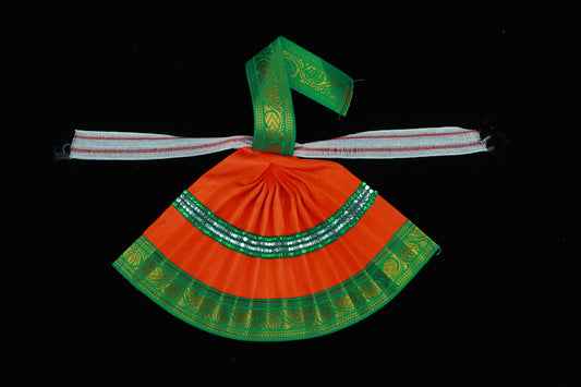 Varalakshmi Amman Goddess Dress(Dark Orange)-6.5 Inches