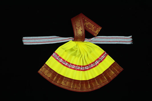 Varalakshmi Amman Goddess Dress(Lemon Yellow)-6.5 Inches