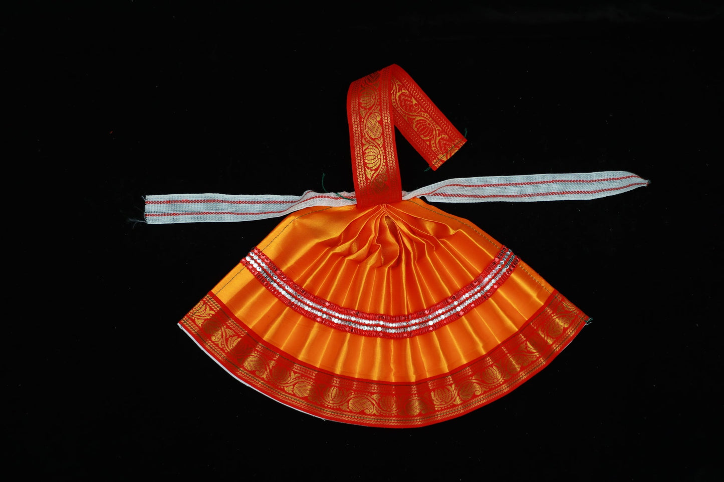 Varalakshmi Amman Goddess Dress(Orange)-8.5 Inches