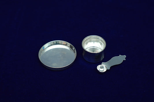 Pure Silver Panchapathiram Udharni with Plate Set-26 Grams