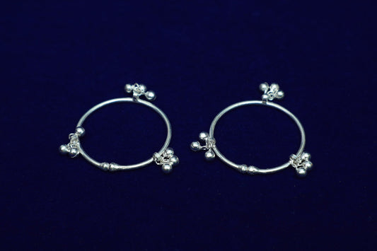 Pure Silver Baby Anklets Pair-25 Grams