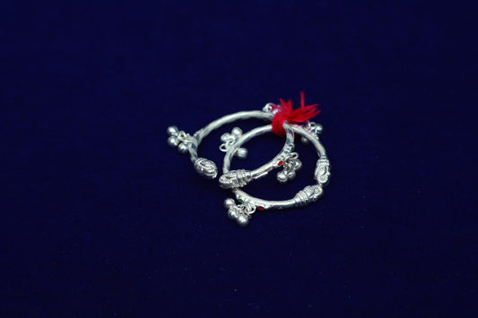 Pure Silver Baby Anklets Pair-22 Grams