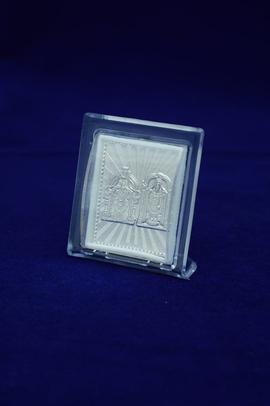 Pure Silver Perumal Thayar Acrylic Stand