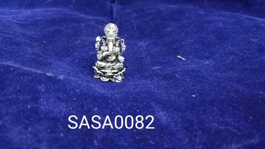 Pure Silver Antique Lotus Ganesha-11 Grams