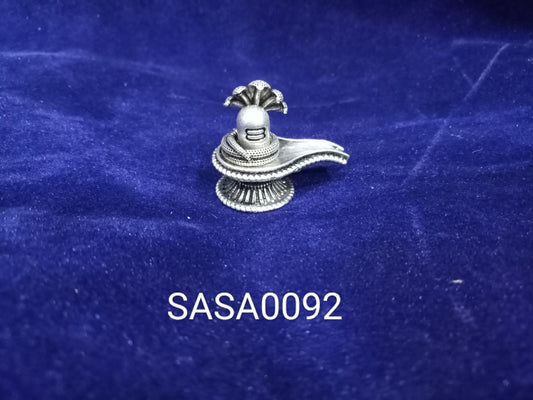 Pure Silver Antique Shivalingam-19 Grams