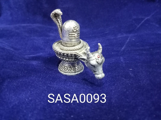 Pure Silver Antique Shivalingam-40 Grams