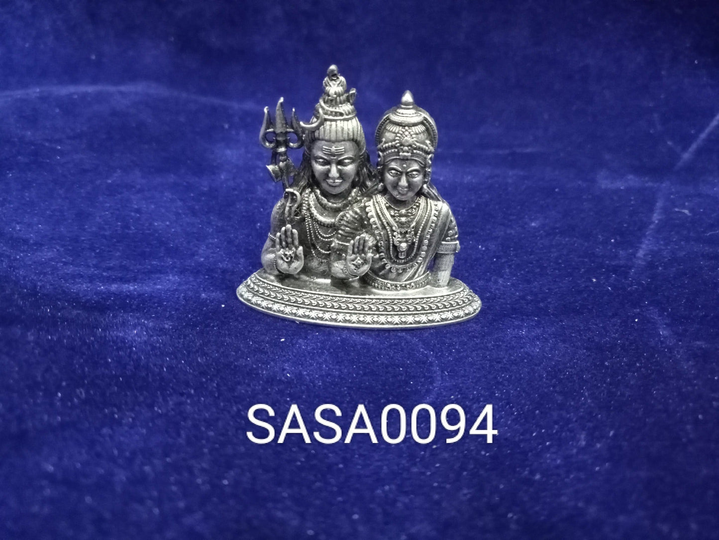 Pure Silver Antique Shivan Parvathy-14 Grams