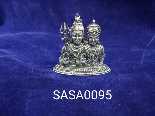 Pure Silver Antique Shivan Parvathy-23 Grams