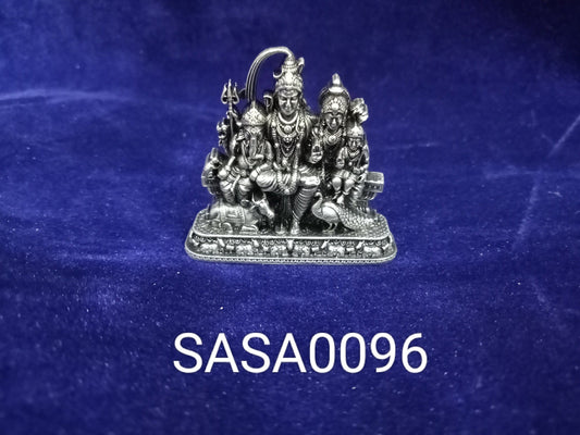 Pure Silver Antique Shivan Family-23 Grams