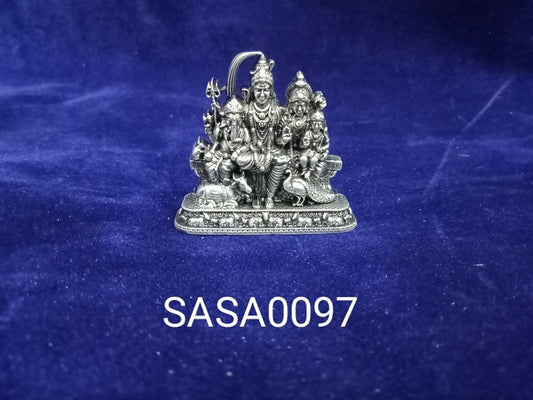 Pure Silver Antique Shivan Family-24 Grams