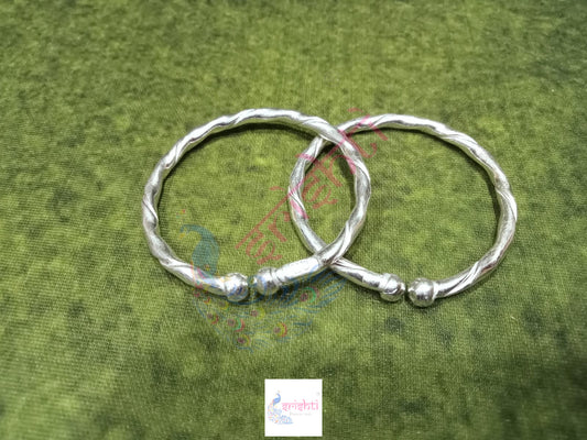 Pure Silver Baby Bangles Pair-10 Gms