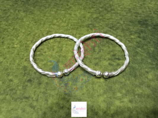 Pure Silver Baby Bangles Pair-12 Gms