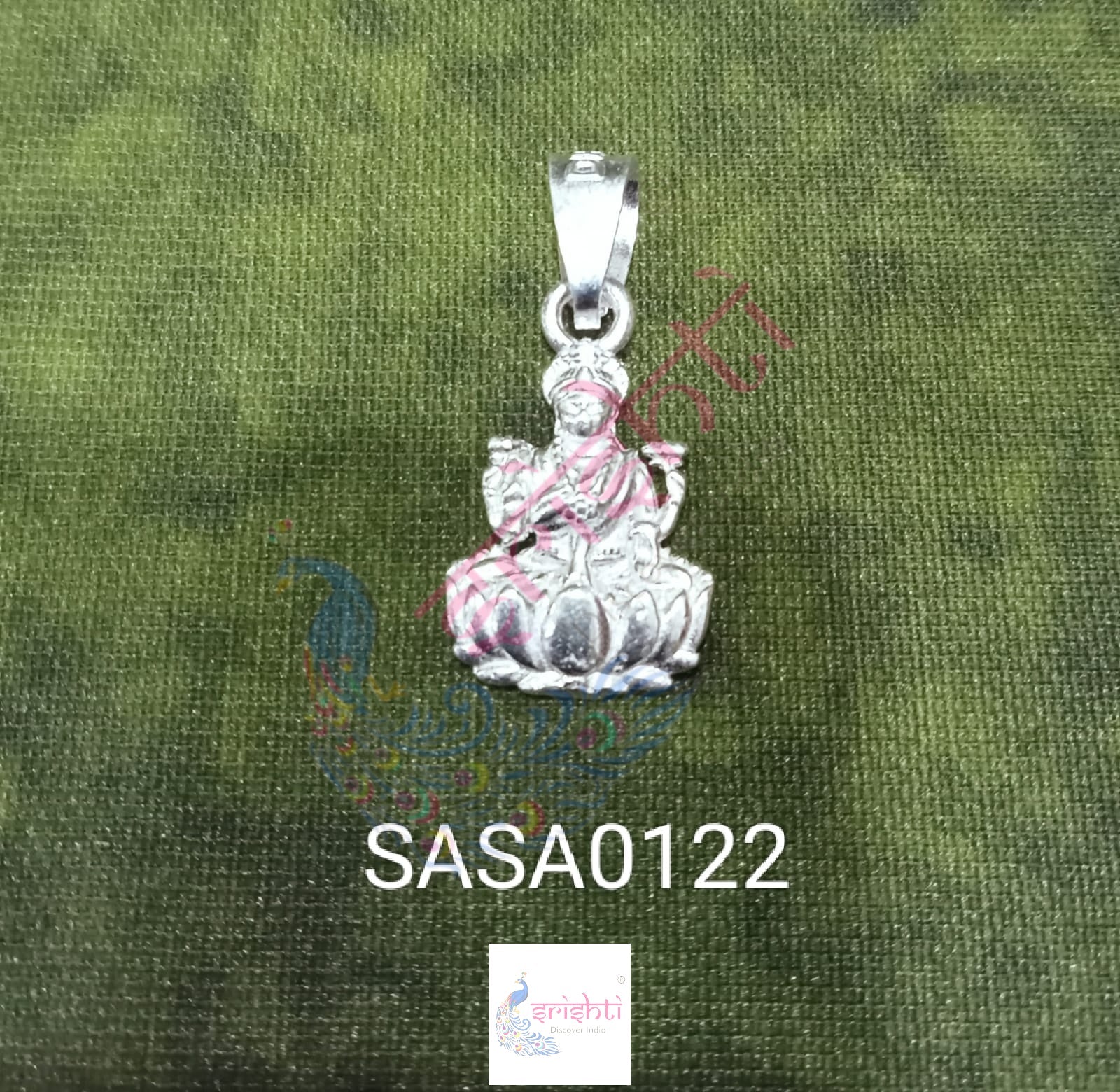 Pure Silver Lakshmi Pendant-1 Gm
