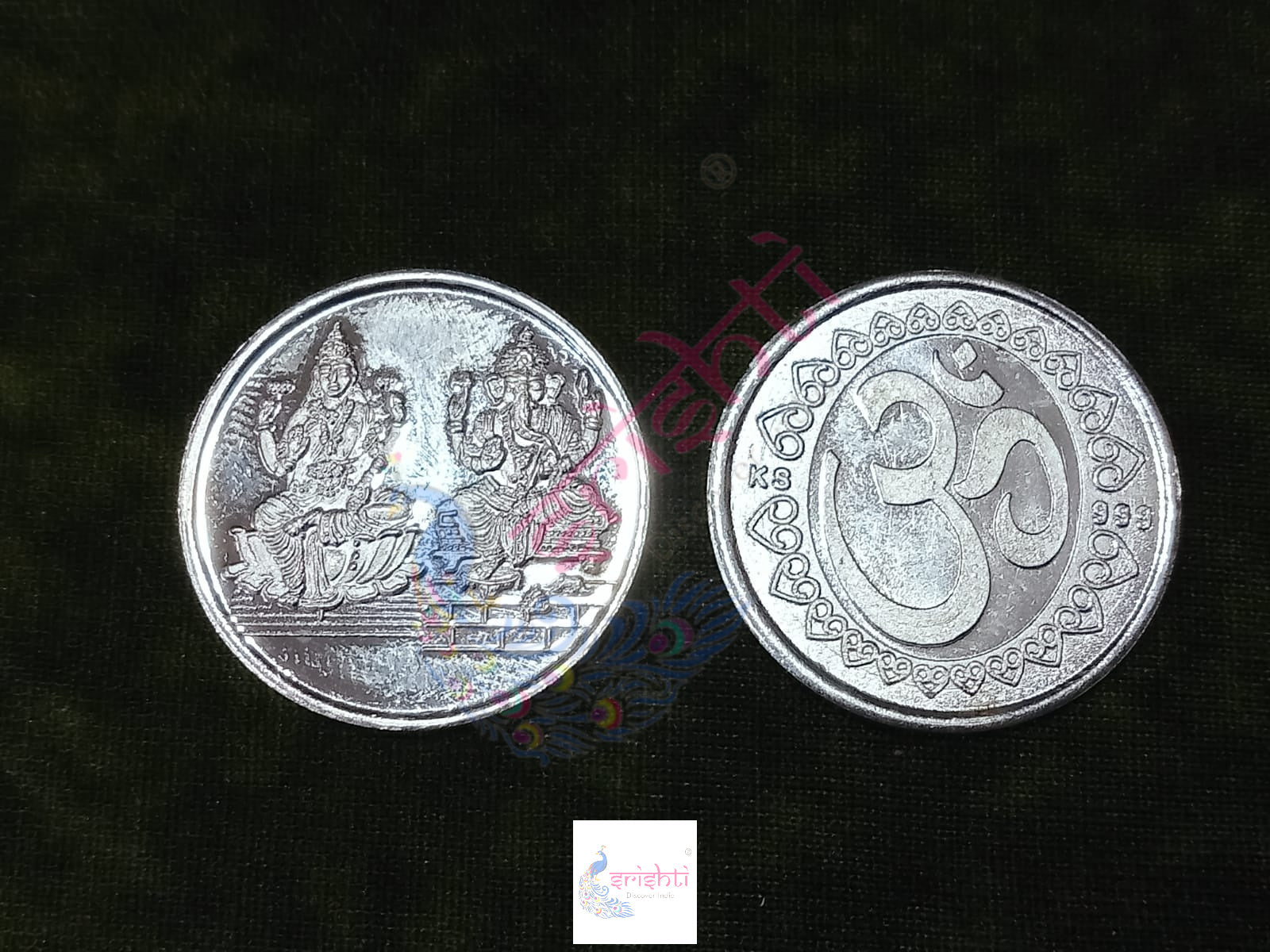 Pure Silver Lakshmi Ganesha Coin-5 Gms