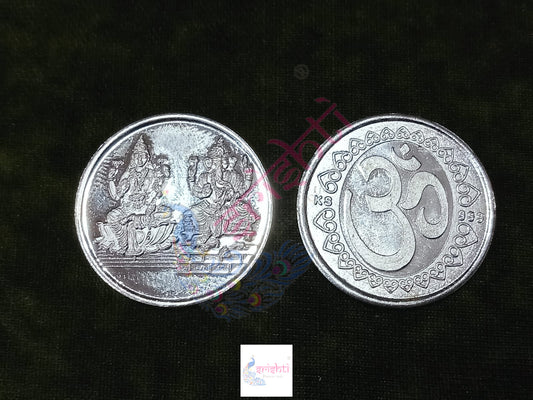 Pure Silver Lakshmi Ganesha Coin-5 Gms