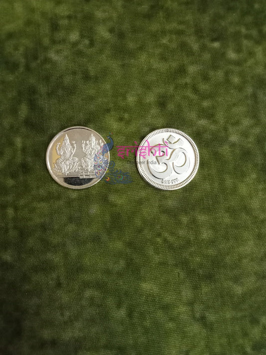 Pure Silver Lakshmi Ganesha Coin-5 Grams