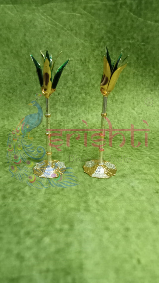 Pure Silver Sugarcane Gold Plated Pair-27 Grams