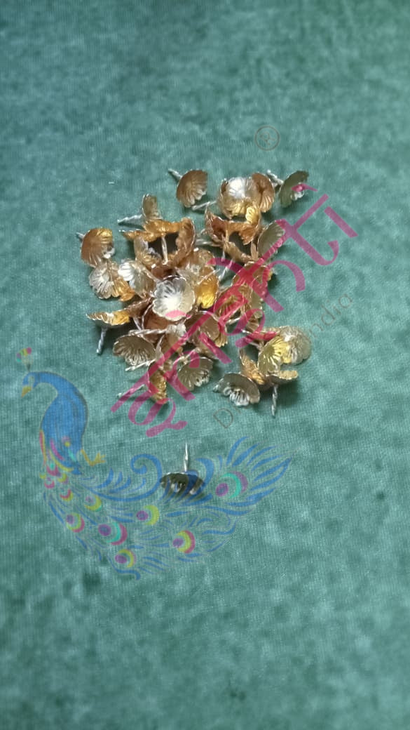 Pure Silver Archana Flower With Gold Plated-27 Grams | Buy Online Australia | Srishti Australia