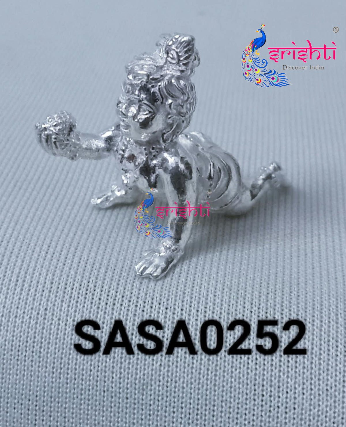 Pure Silver Crawing Krishna-11 Grams