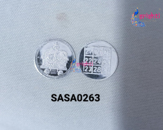 Pure Silver Lakshmi Kuberan Coin-1 Gram