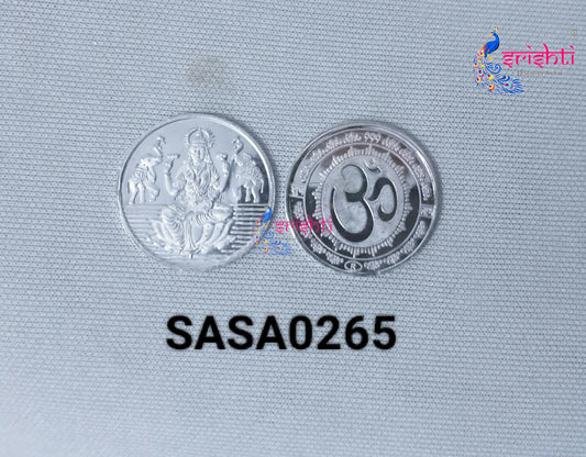 Pure Silver Gaja Lakshmi Coin-2 Grams