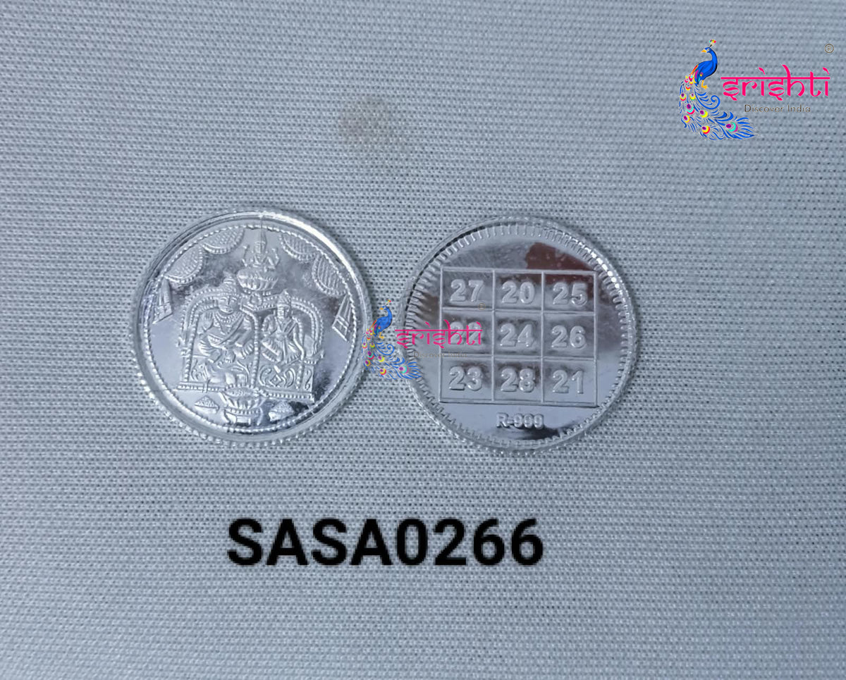 Pure Silver Lakshmi Kuberan Coin-2 Grams