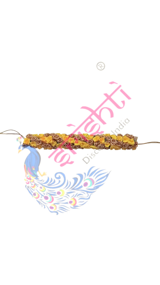 Artificial Rose Venni Yellow with Gold Color