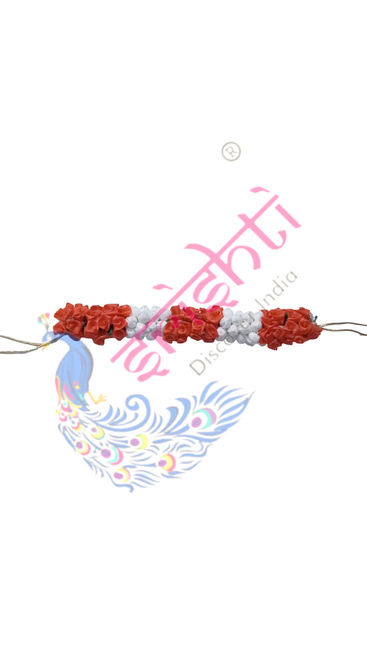 Artificial Jasmine and Rose Venni White with Red