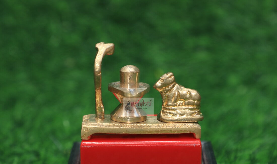 Brass shiva ling with Nandhi-1.8 Inches