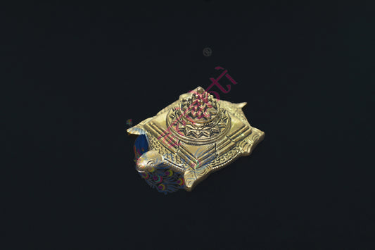 Brass Tortoise with Sri Chakram-1.75 Inches