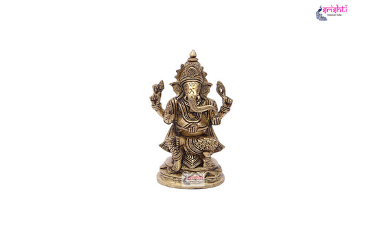 Brass Ganesha-6.5 Inches