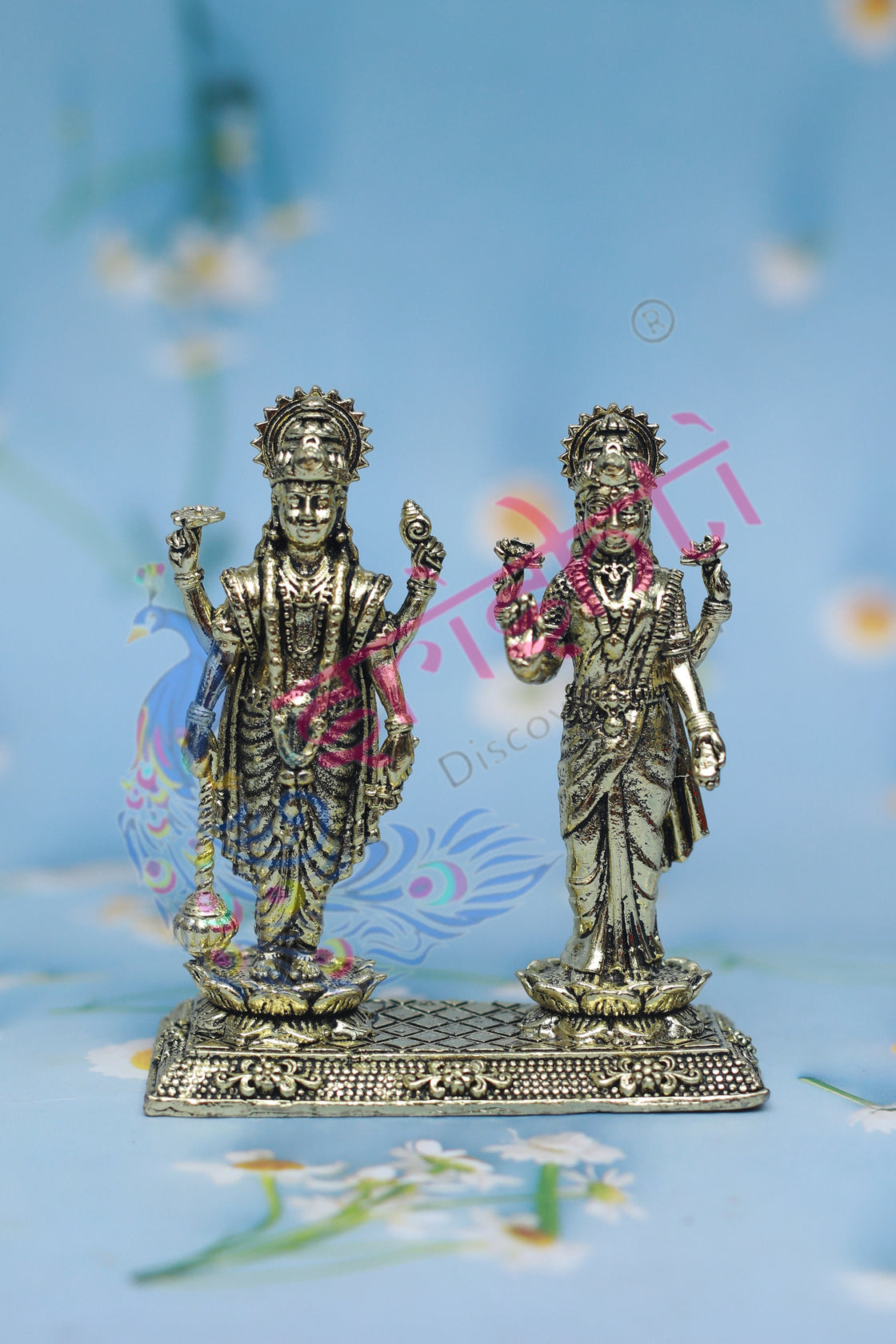 Premium Brass Vishnu Lakshmi-3.5 Inches-M02