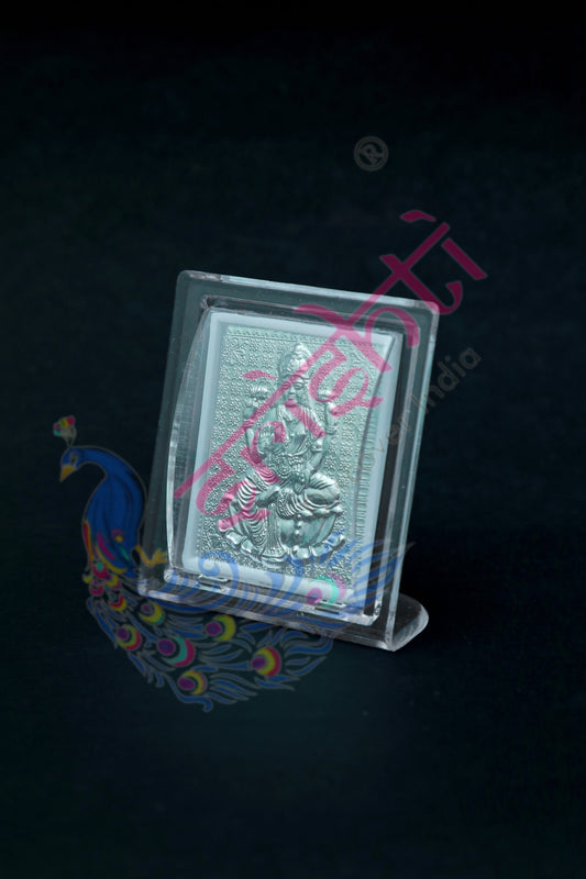 Pure Silver Lakshmi Acrylic Stand-3 Inches-M01
