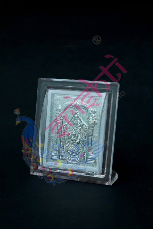 Pure Silver Perumal Acrylic Stand-3 Inches-M01