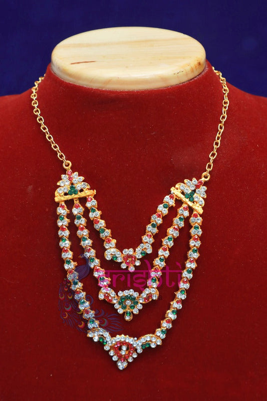 Goodess Necklace with Stone Work-4.25 Inches