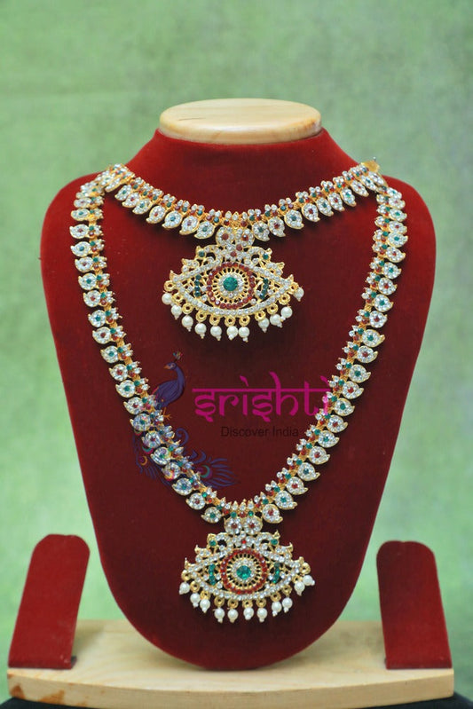 Goodess Necklace with Stone Work-10.5 Inches