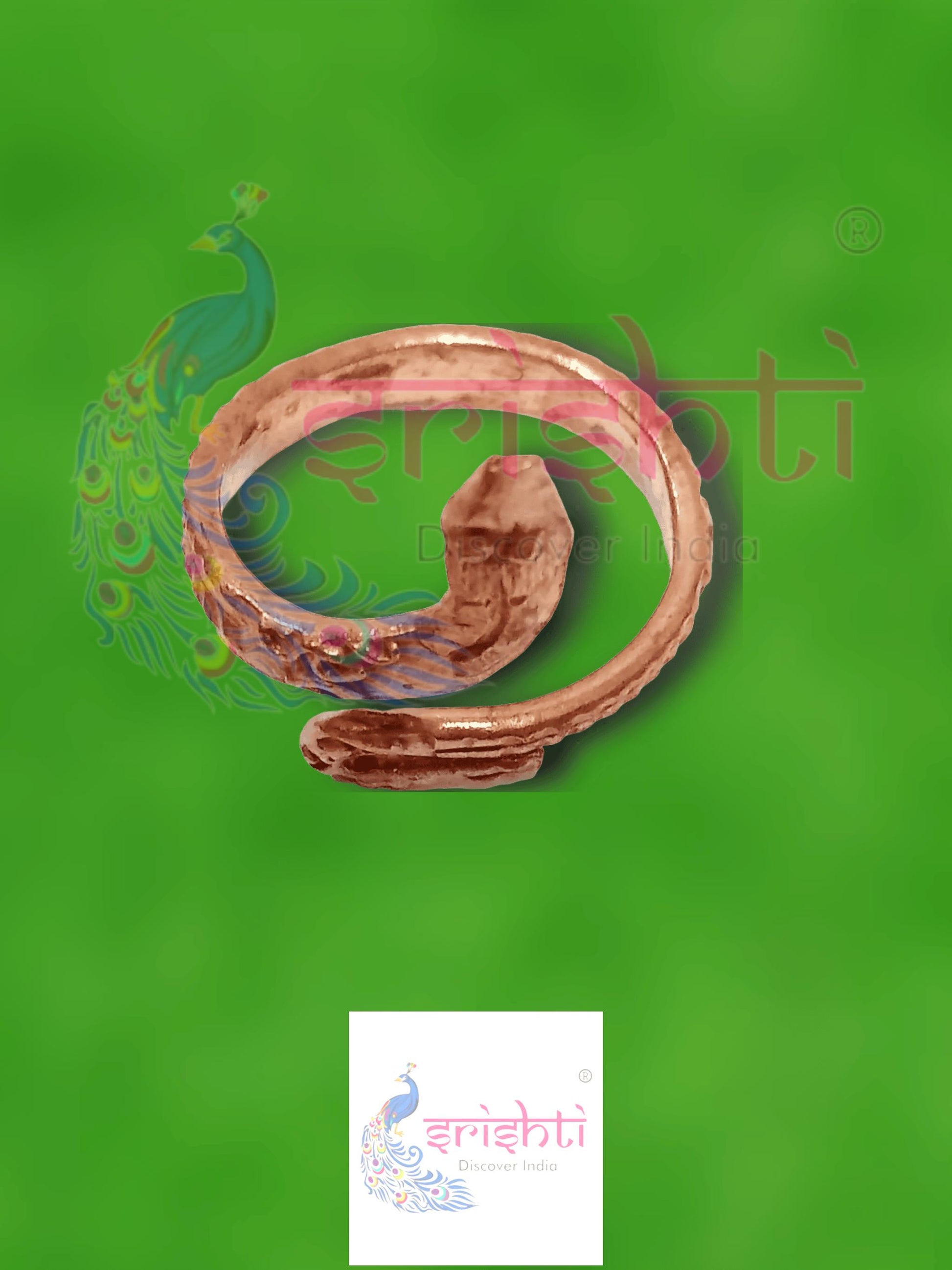 Copper Nagam Ring-075 Inches - Adjustable