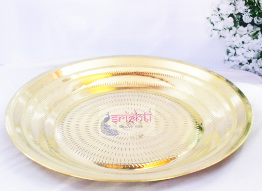 Brass Tambalam Plate-14.5 Inches