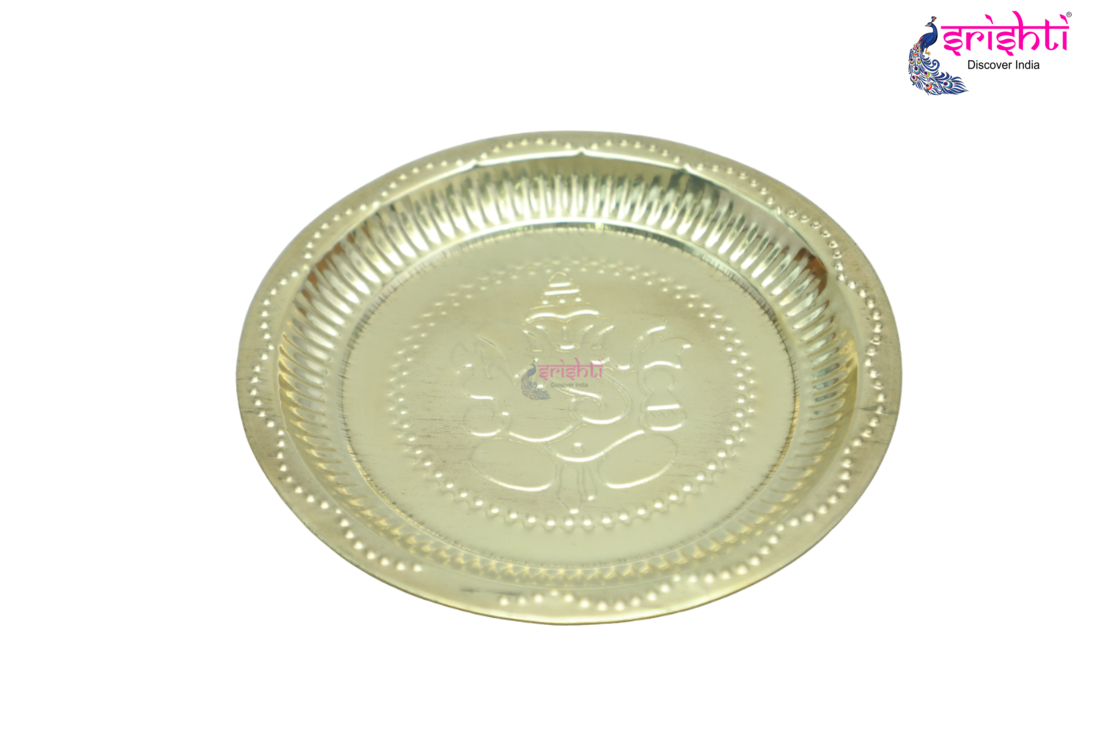 Brass Plate Ganesha Embossed-M04