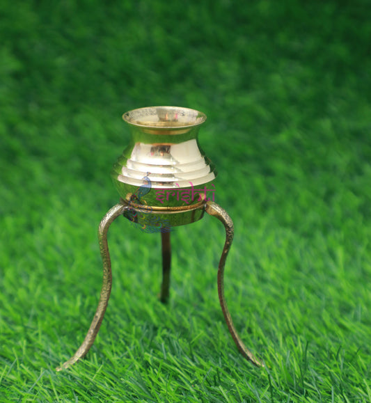 Brass Dara Patra with Stand-5.5 Inches