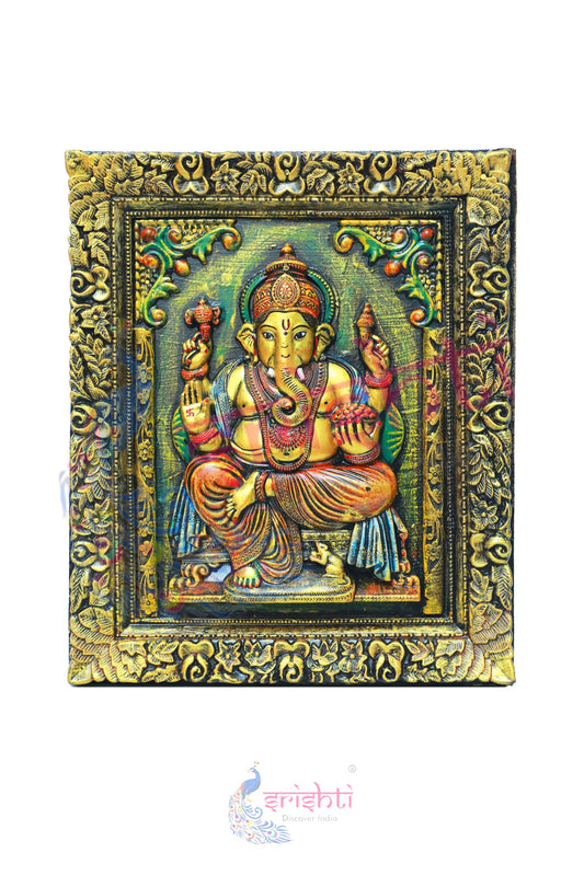 Wooden Ganesha Wall Hanging Frame M02 -18 Inches
