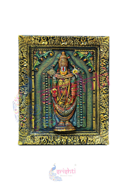 Wooden Lord Balaji Wall Hanging  Frame M02 - 18 Inches