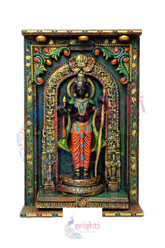 Wooden Ayodhya Ramer Wall Hanging Frame - 26 Inches