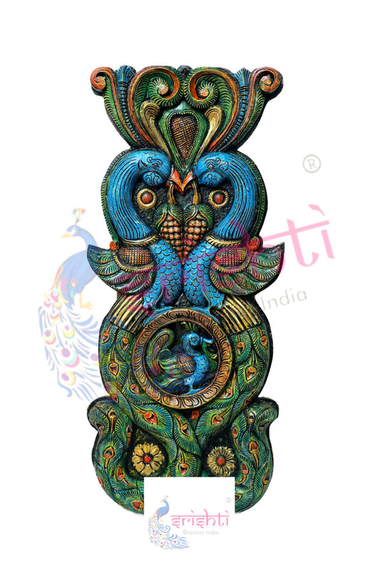 Wooden Designer Peacock   Wall Hanging M03- 36  Inches