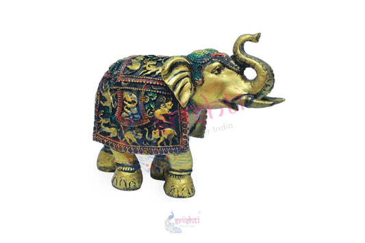 Wooden Elephant Pair M04 - 7.5  Inches